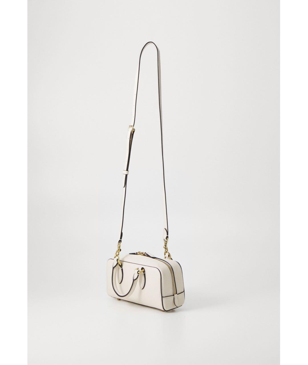 COACH Бежевая кожаная сумка через плечо, фото 7