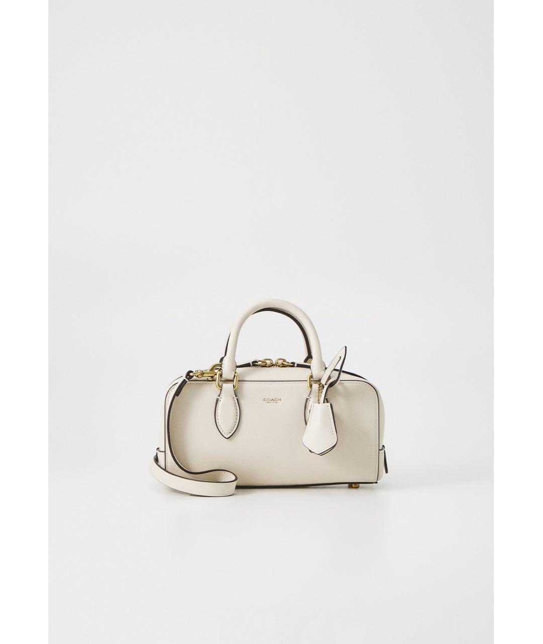 COACH Бежевая кожаная сумка через плечо, фото 8