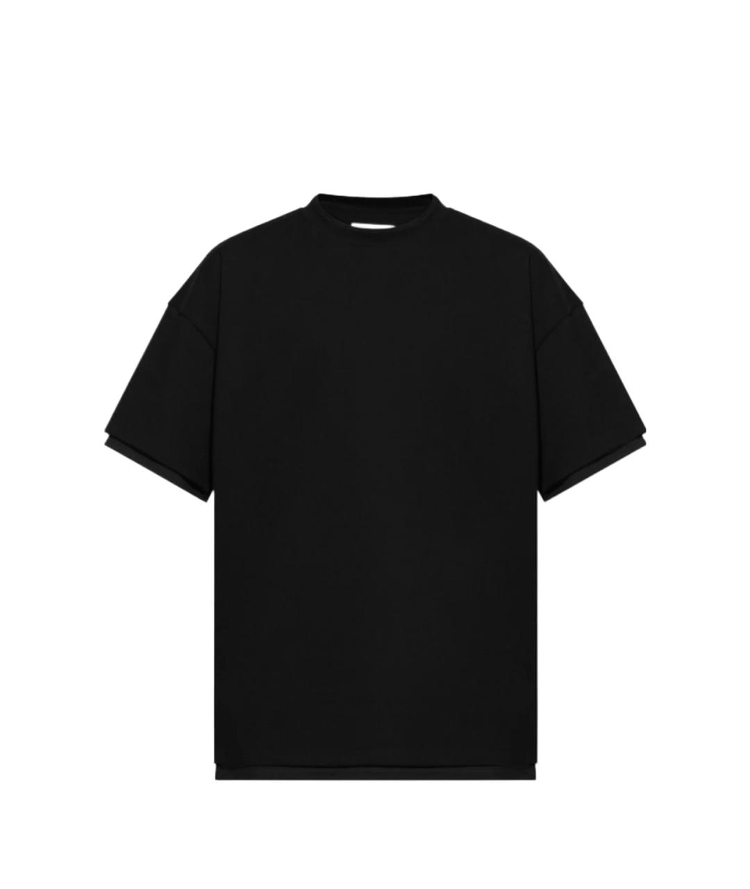 JIL SANDER Черная хлопковая футболка, фото 1