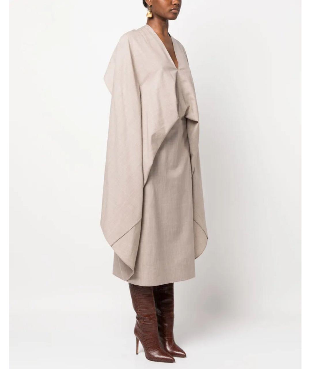 FENDI Бежевое шерстяное платье, фото 6
