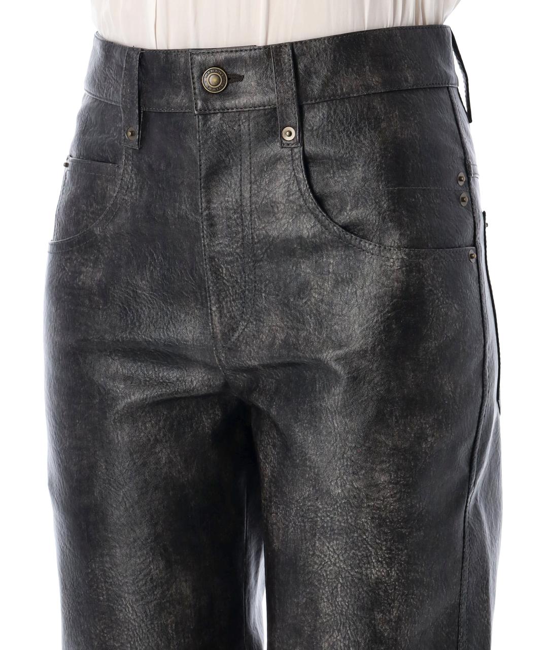 ISABEL MARANT Мульти кожаные прямые брюки, фото 4