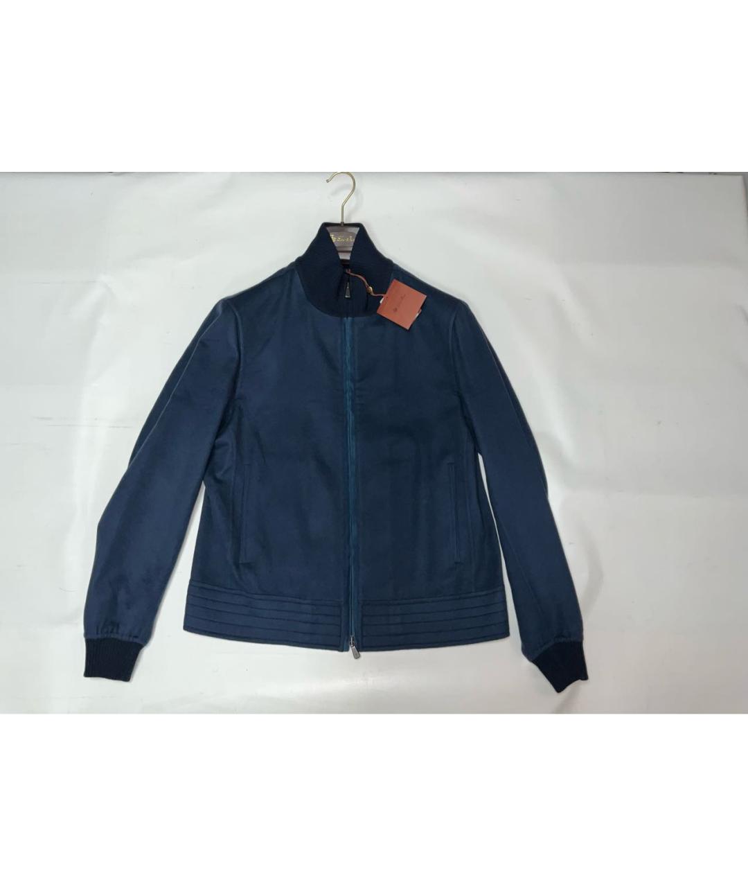 LORO PIANA Синяя шелковая куртка, фото 8