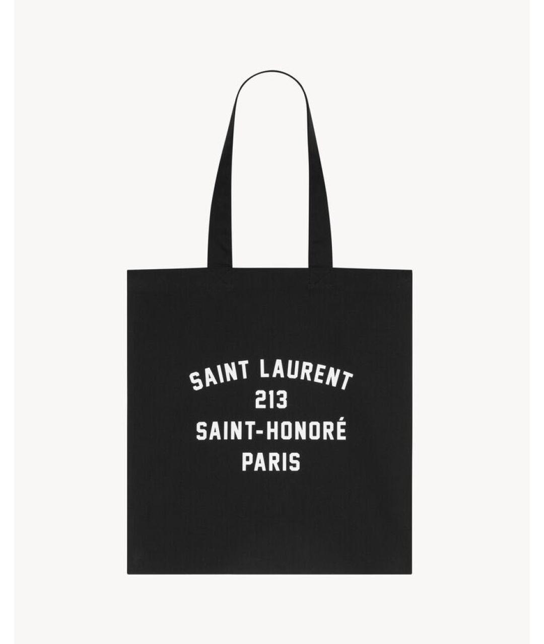 SAINT LAURENT Черная пляжная сумка, фото 3