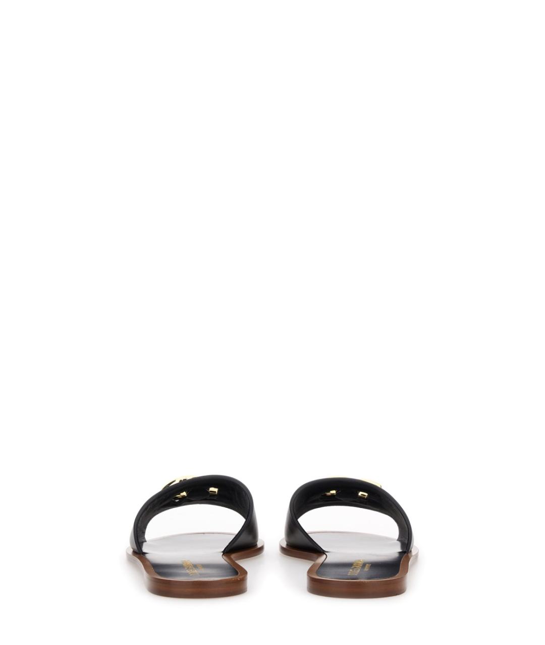 DOLCE&GABBANA Черные кожаные сандалии, фото 3