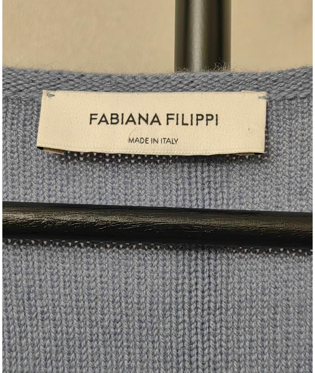 FABIANA FILIPPI Голубой кашемировый кардиган, фото 3
