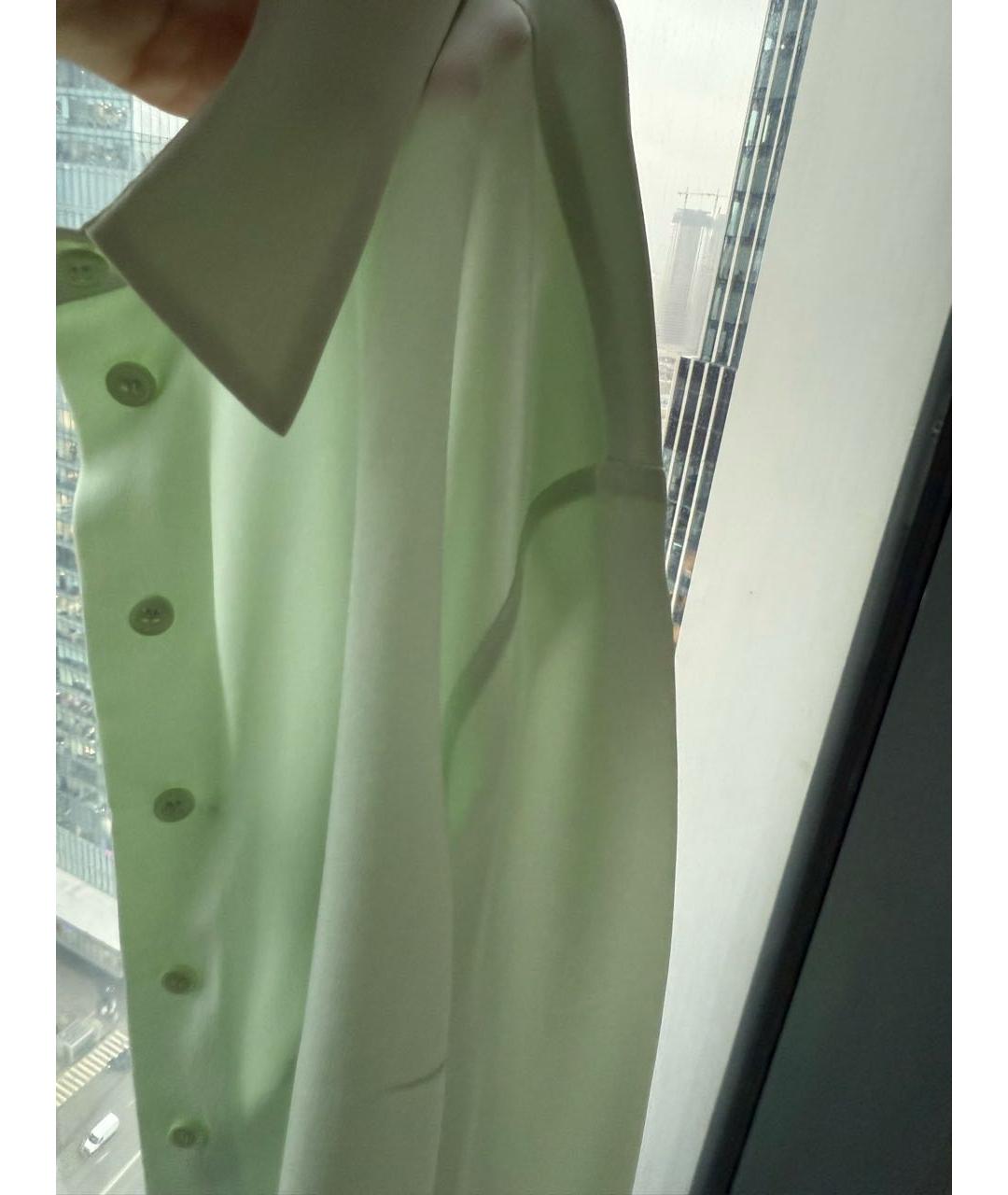 ALEXANDER MCQUEEN Бирюзовая шелковая блузы, фото 6