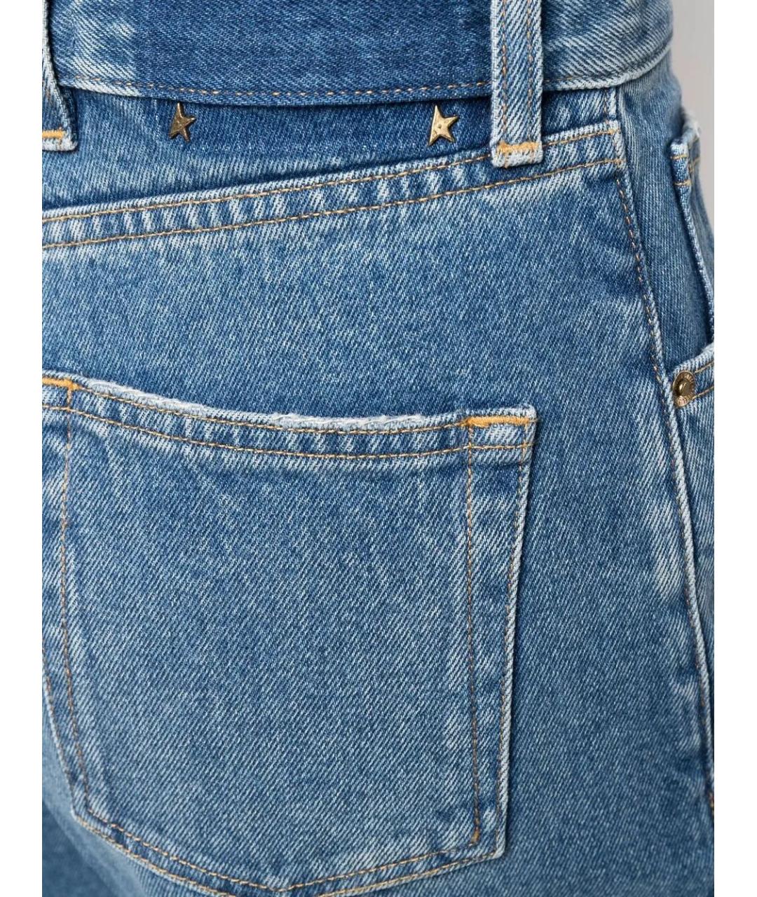 GOLDEN GOOSE DELUXE BRAND Голубые хлопковые прямые джинсы, фото 3