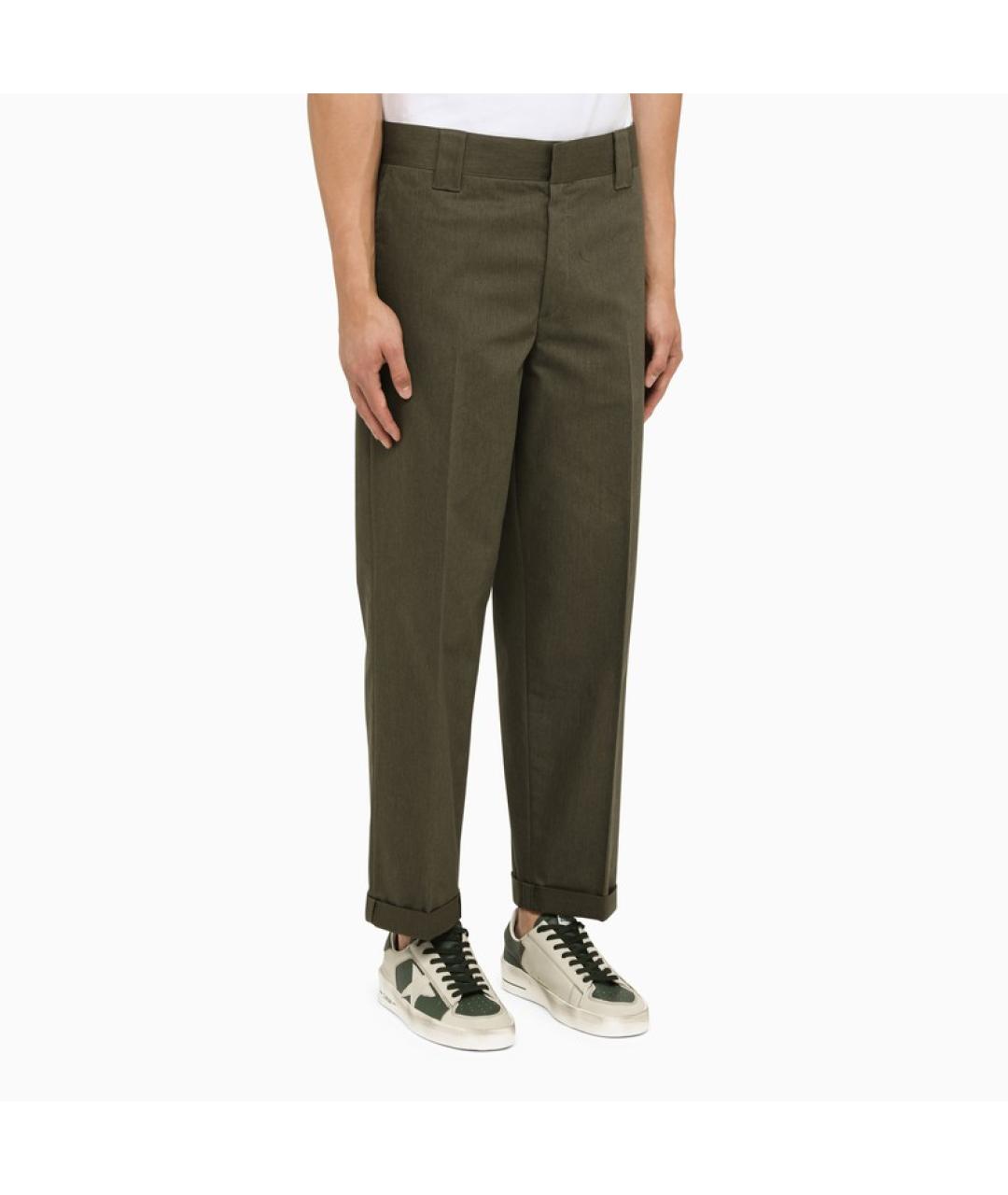 GOLDEN GOOSE DELUXE BRAND Хаки хлопковые повседневные брюки, фото 3