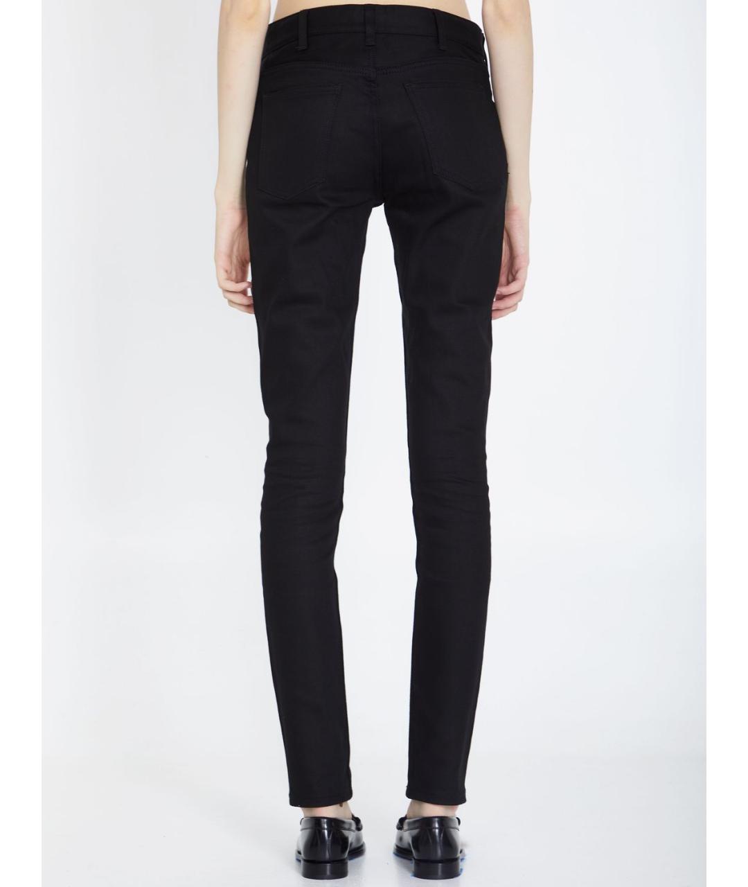 CELINE Черные хлопковые прямые джинсы, фото 3