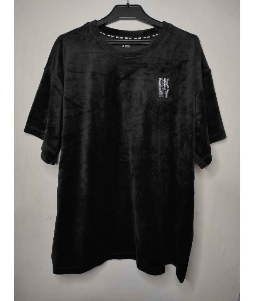 DKNY Черная полиэстеровая футболка, фото 1