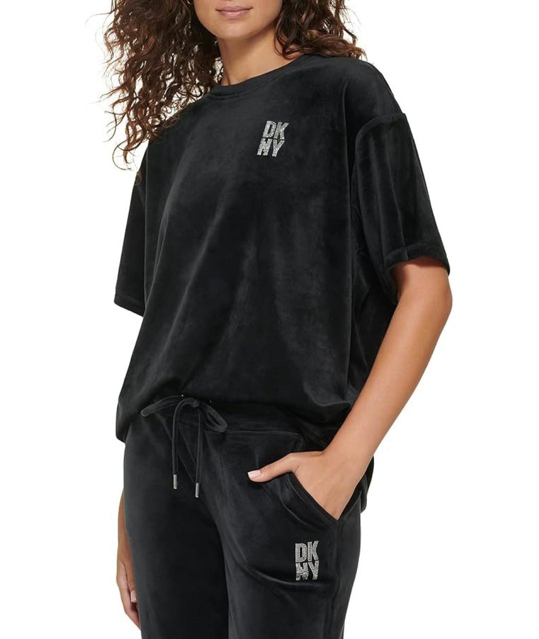 DKNY Черная полиэстеровая футболка, фото 8