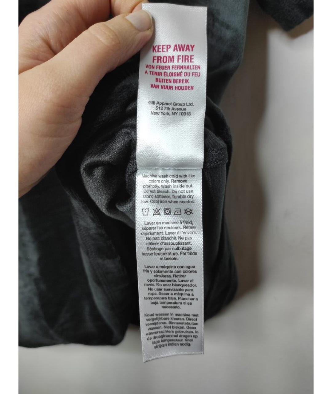 DKNY Черная полиэстеровая футболка, фото 6