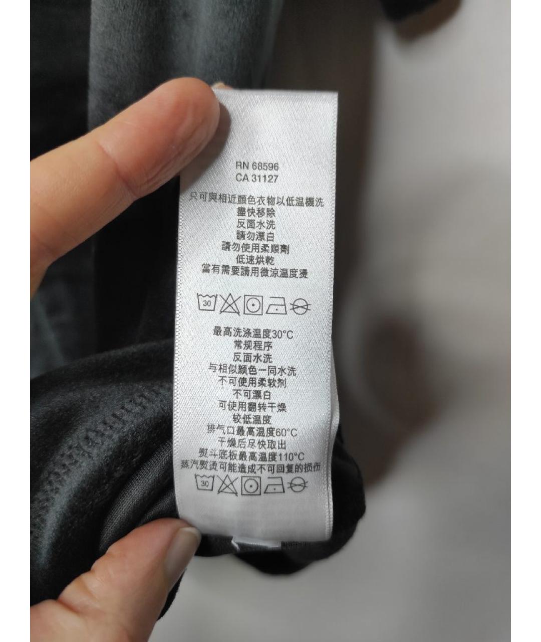 DKNY Черная полиэстеровая футболка, фото 7