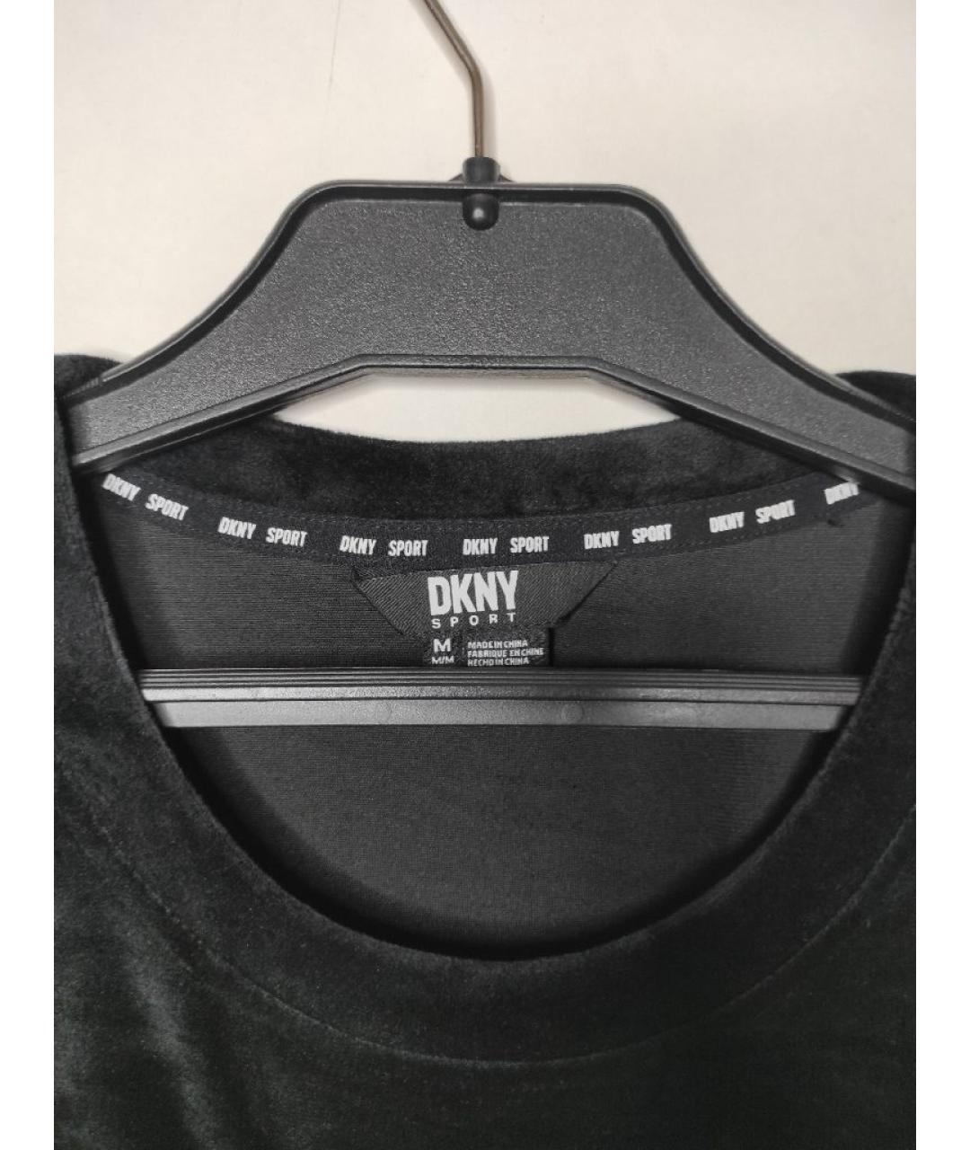 DKNY Черная полиэстеровая футболка, фото 3