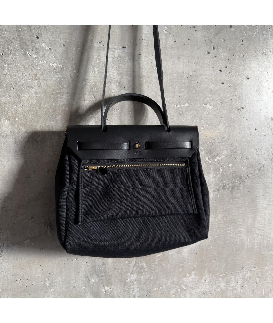 HERMES Черная сумка тоут, фото 5