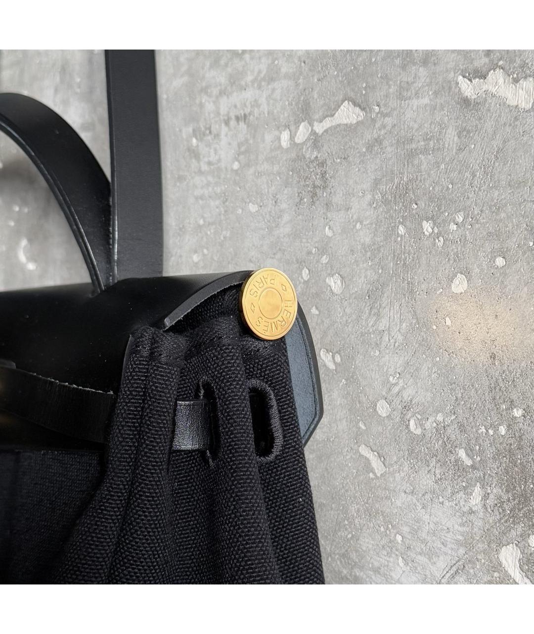 HERMES Черная сумка тоут, фото 4