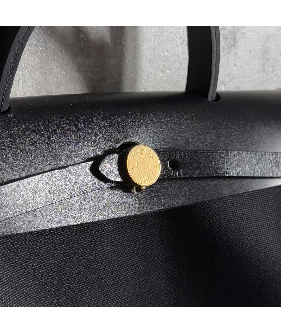 HERMES Черная сумка тоут, фото 3