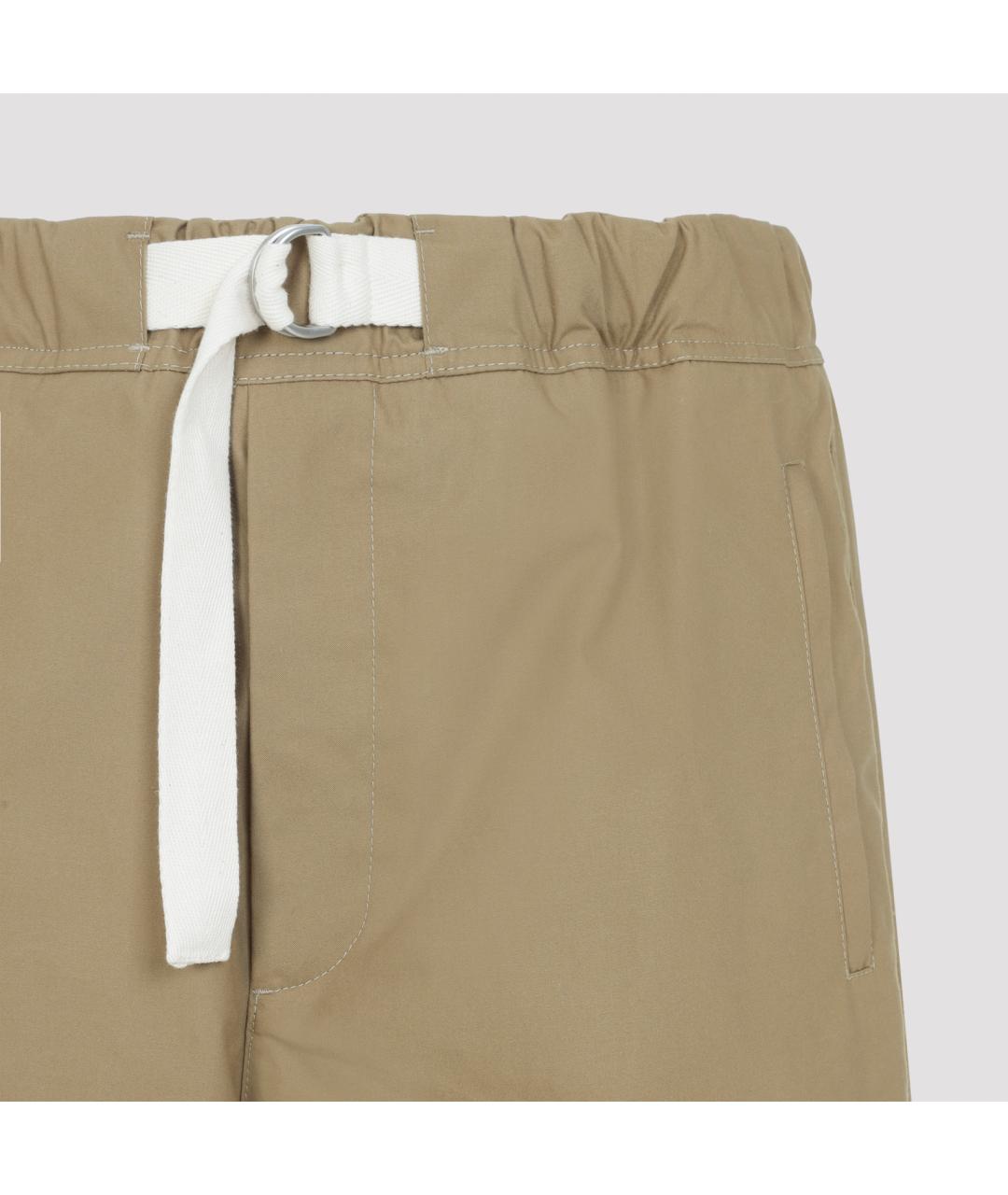 JIL SANDER Бежевые хлопковые повседневные брюки, фото 4