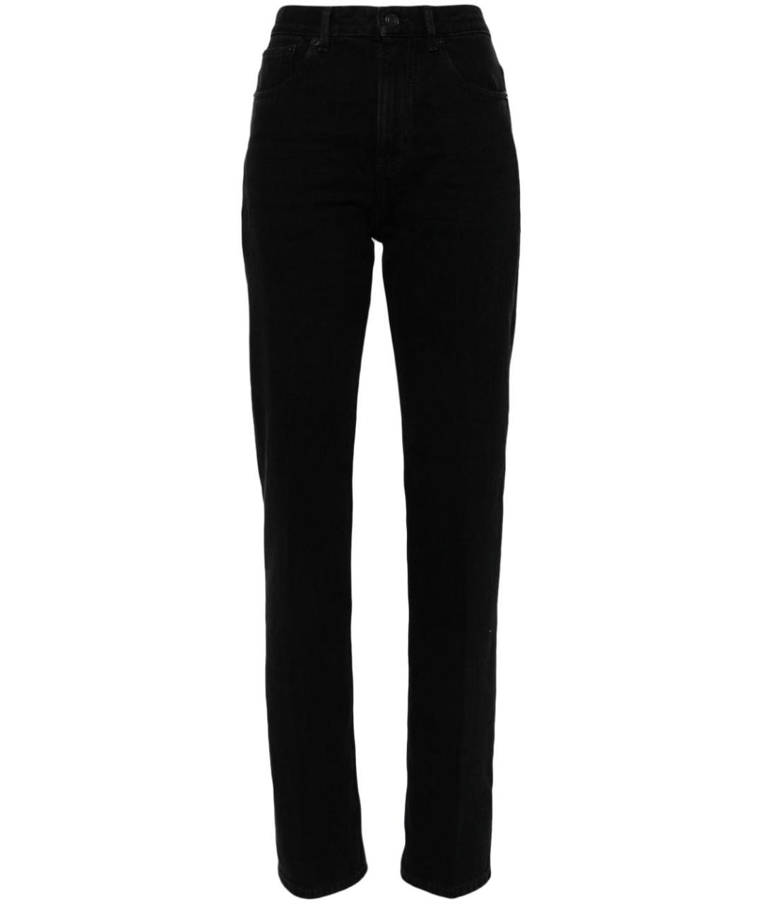 SAINT LAURENT Черные хлопковые прямые джинсы, фото 1