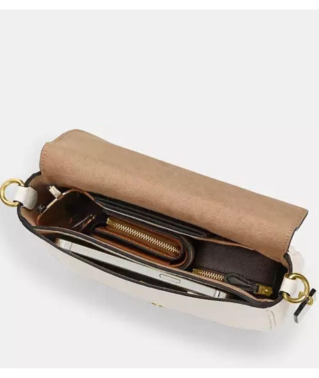 COACH Коричневая кожаная сумка через плечо, фото 3