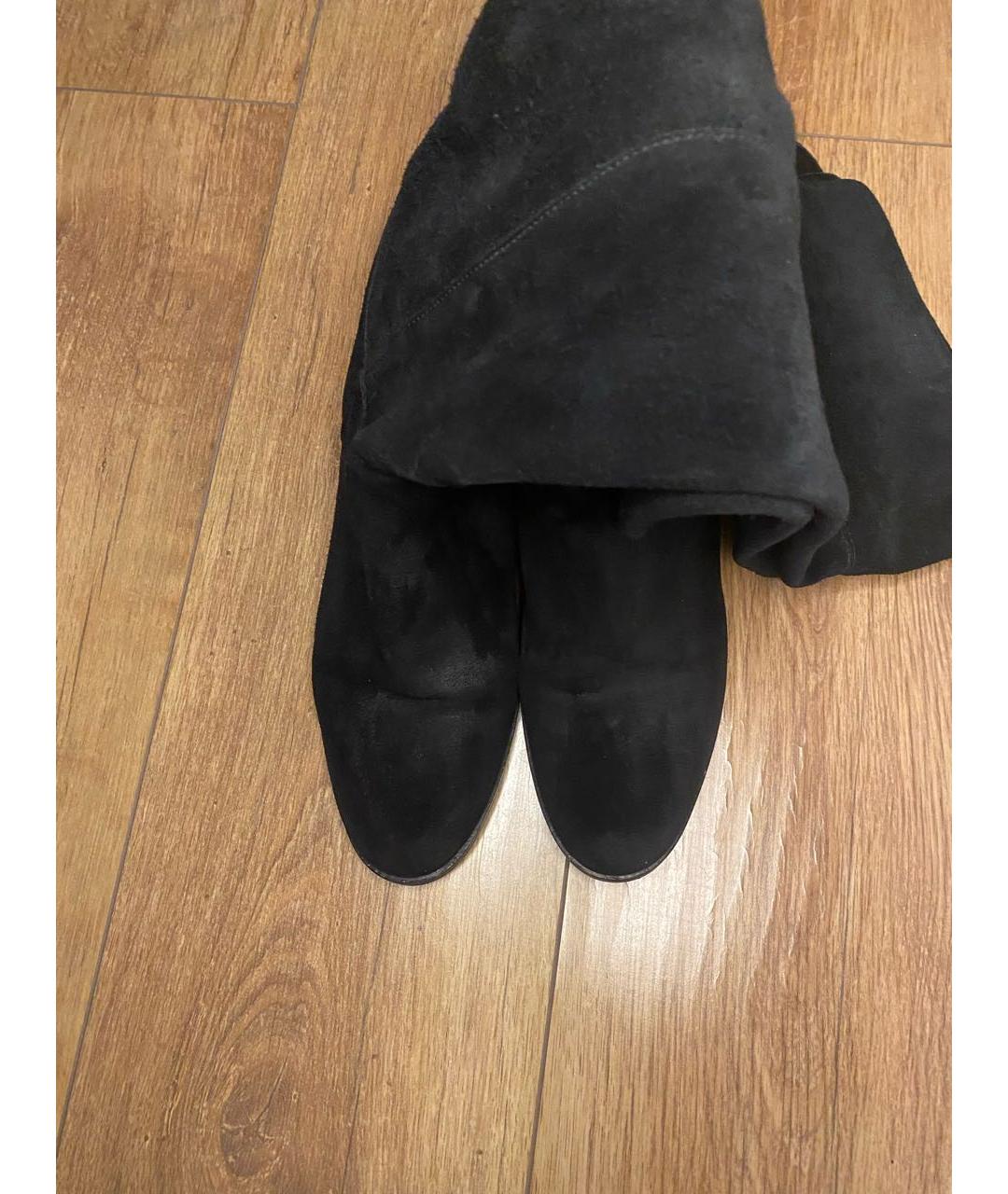 MICHAEL KORS Черные замшевые ботфорты, фото 3