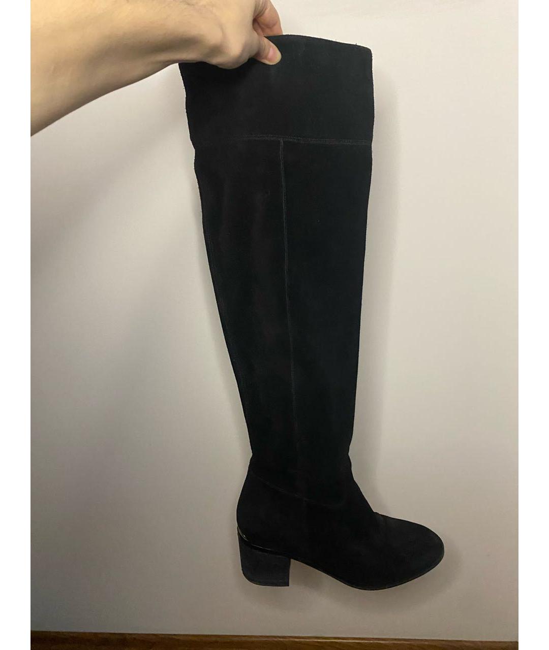 MICHAEL KORS Черные замшевые ботфорты, фото 9