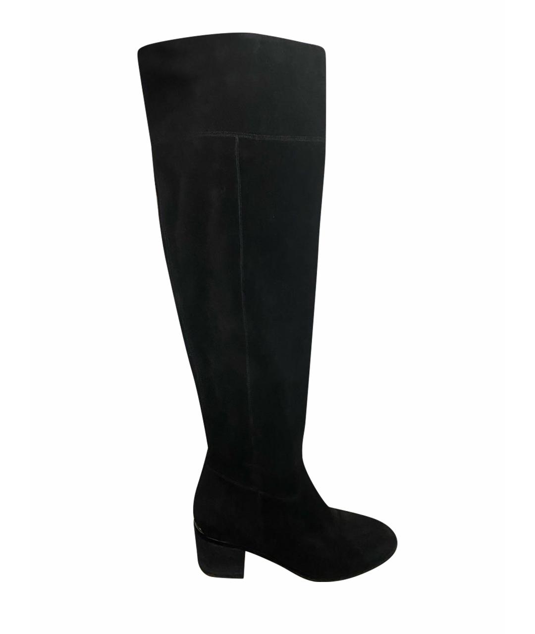 MICHAEL KORS Черные замшевые ботфорты, фото 1