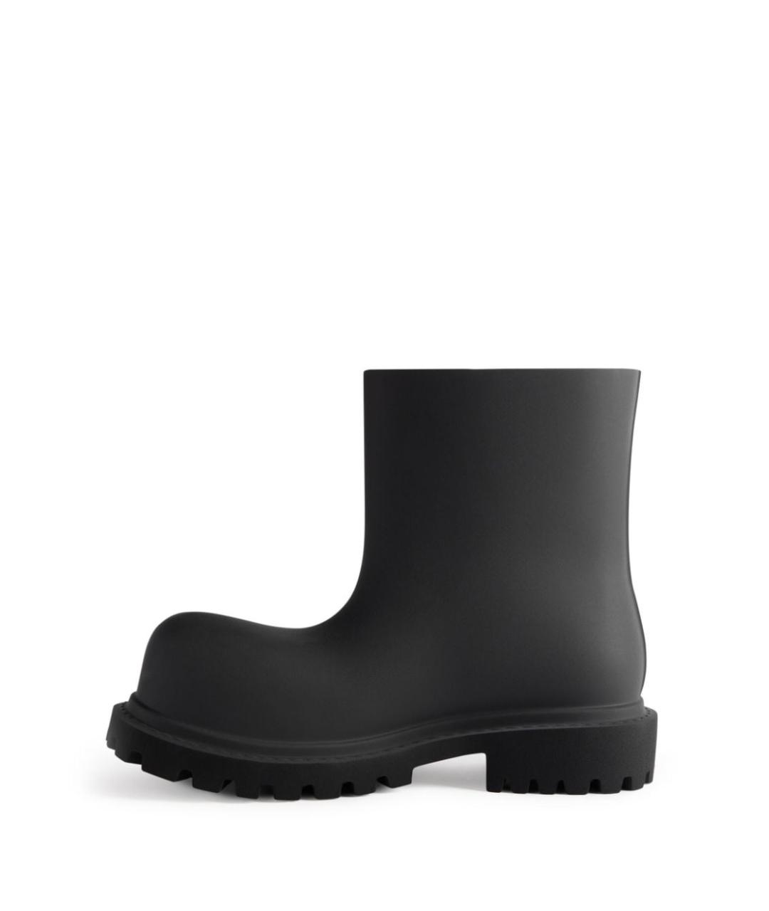 BALENCIAGA Черные резиновые низкие ботинки, фото 2