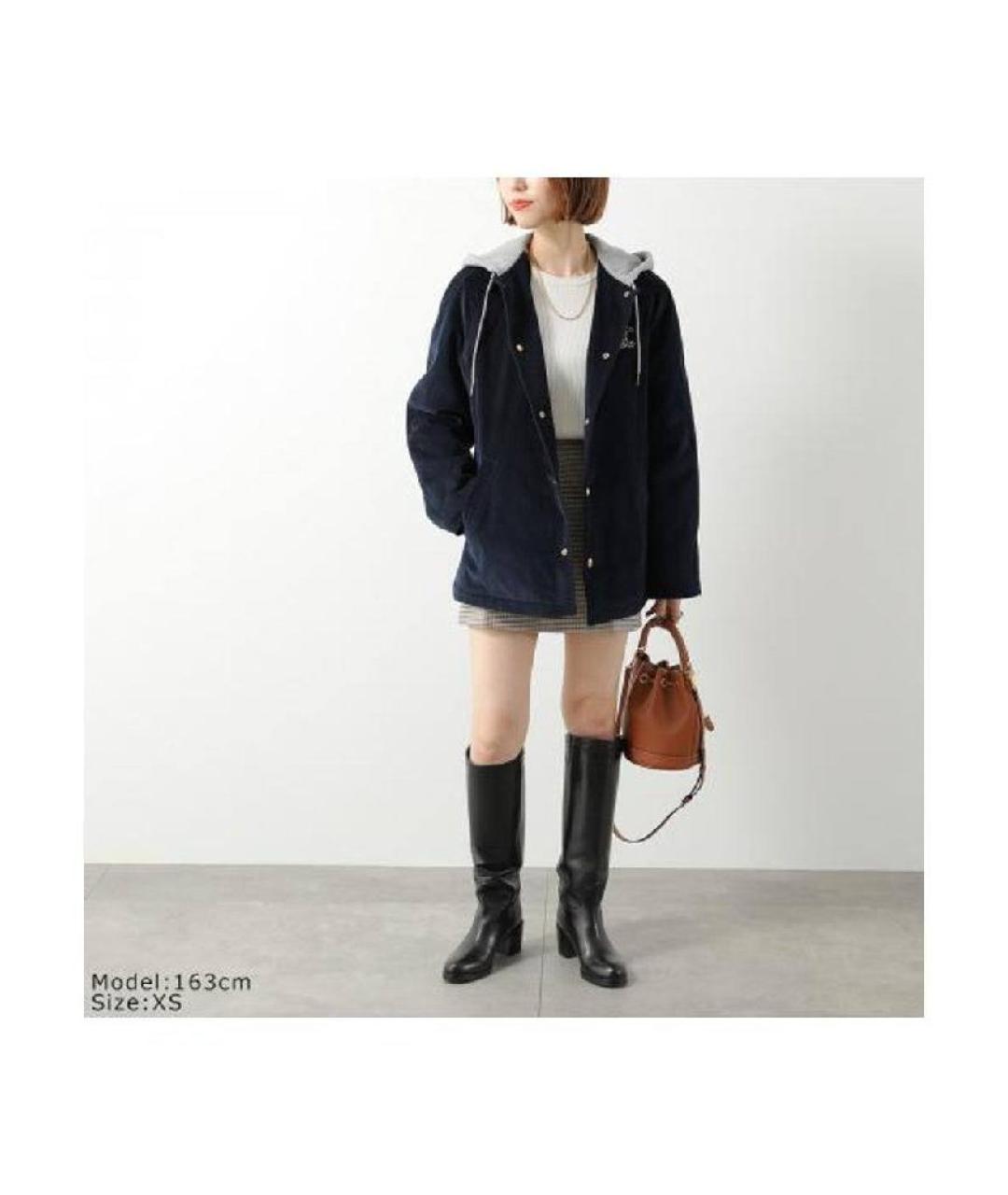 CELINE Темно-синяя велюровая куртка, фото 5