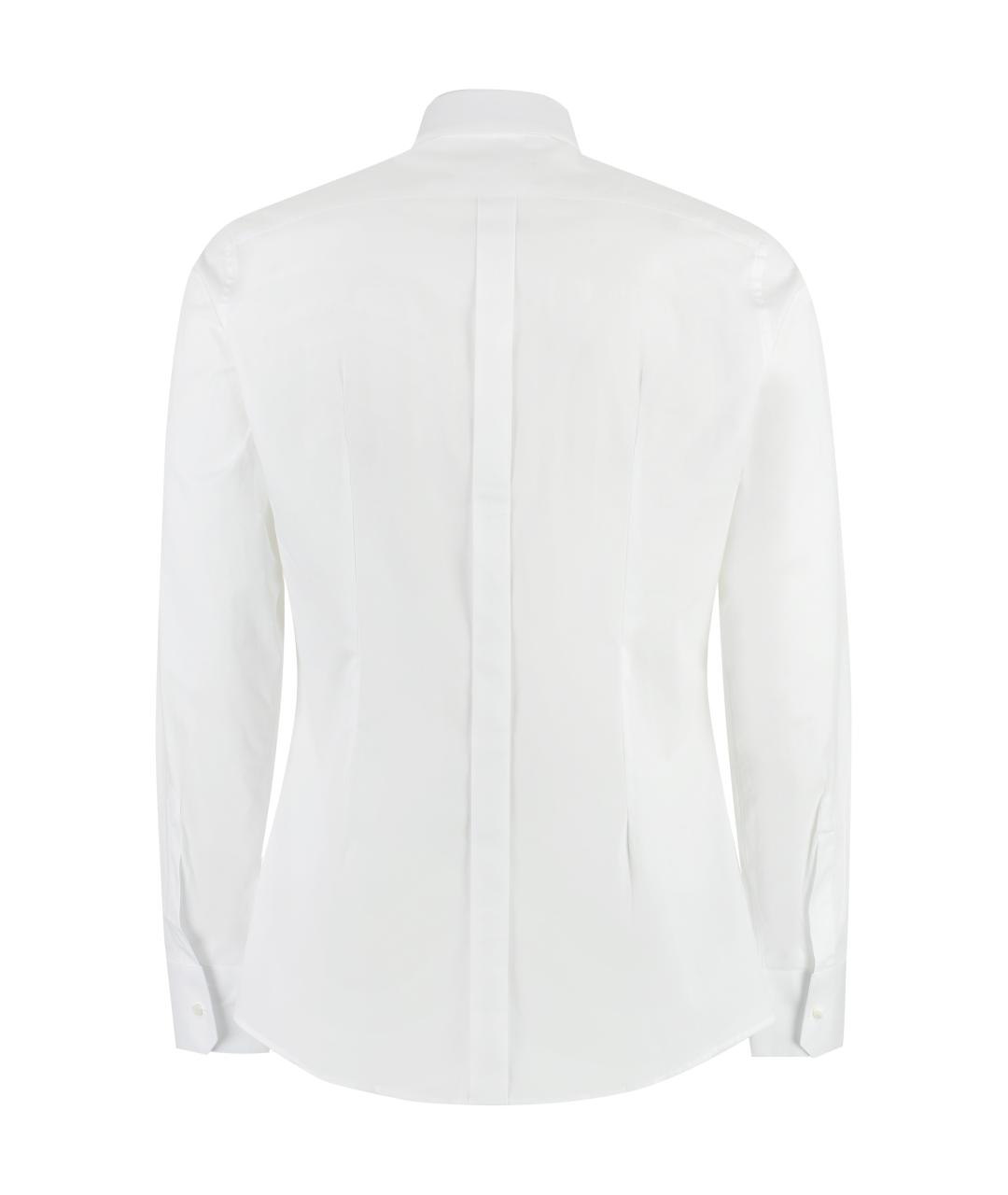 DOLCE&GABBANA Белая хлопковая классическая рубашка, фото 2
