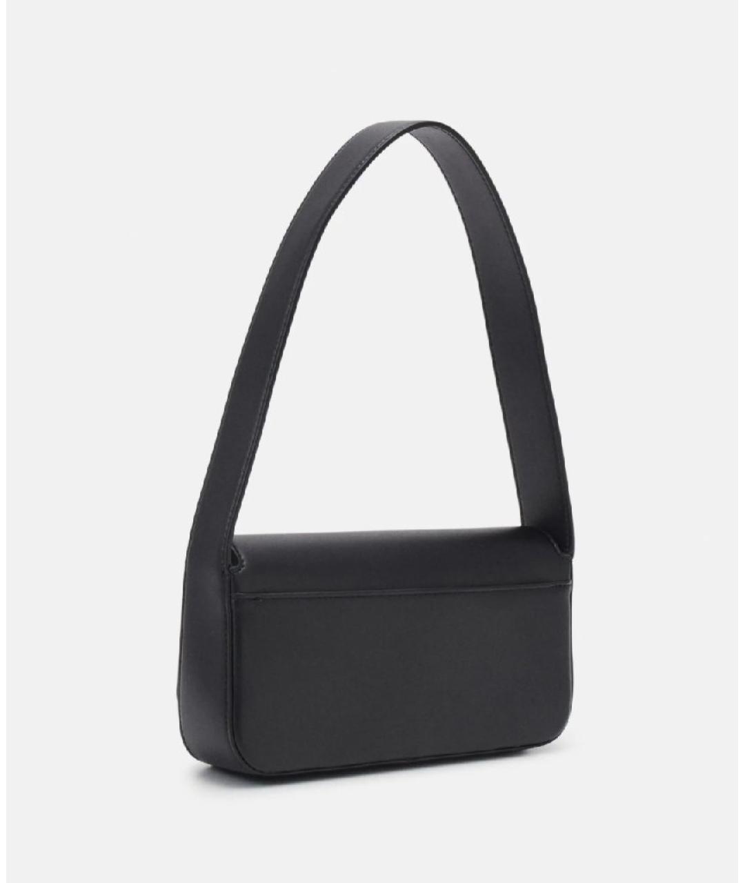KARL LAGERFELD Черная кожаная сумка с короткими ручками, фото 2