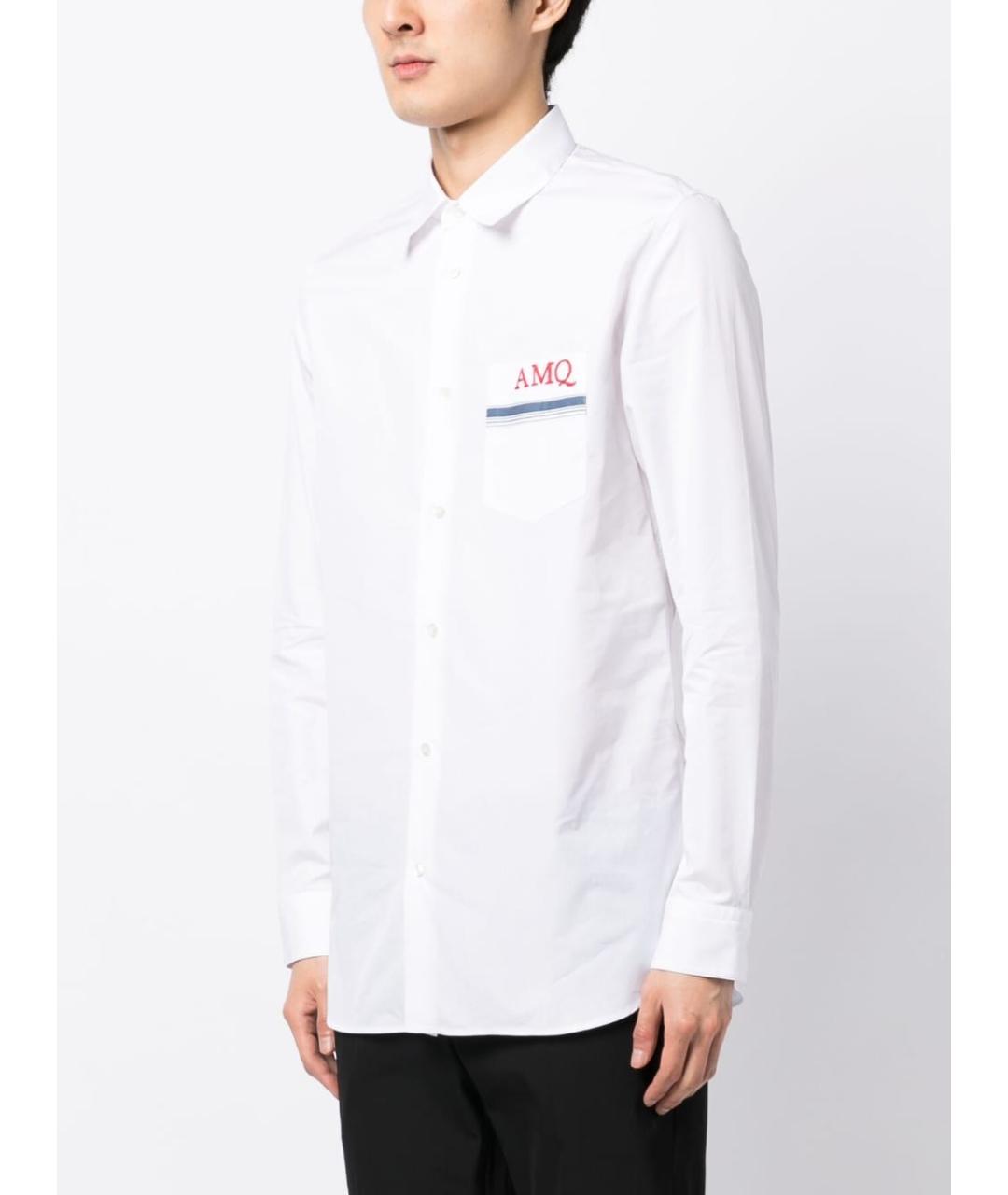 ALEXANDER MCQUEEN Белая хлопковая кэжуал рубашка, фото 3