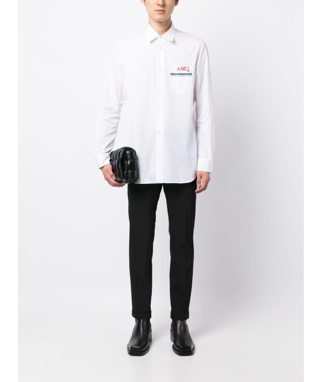 ALEXANDER MCQUEEN Белая хлопковая кэжуал рубашка, фото 2