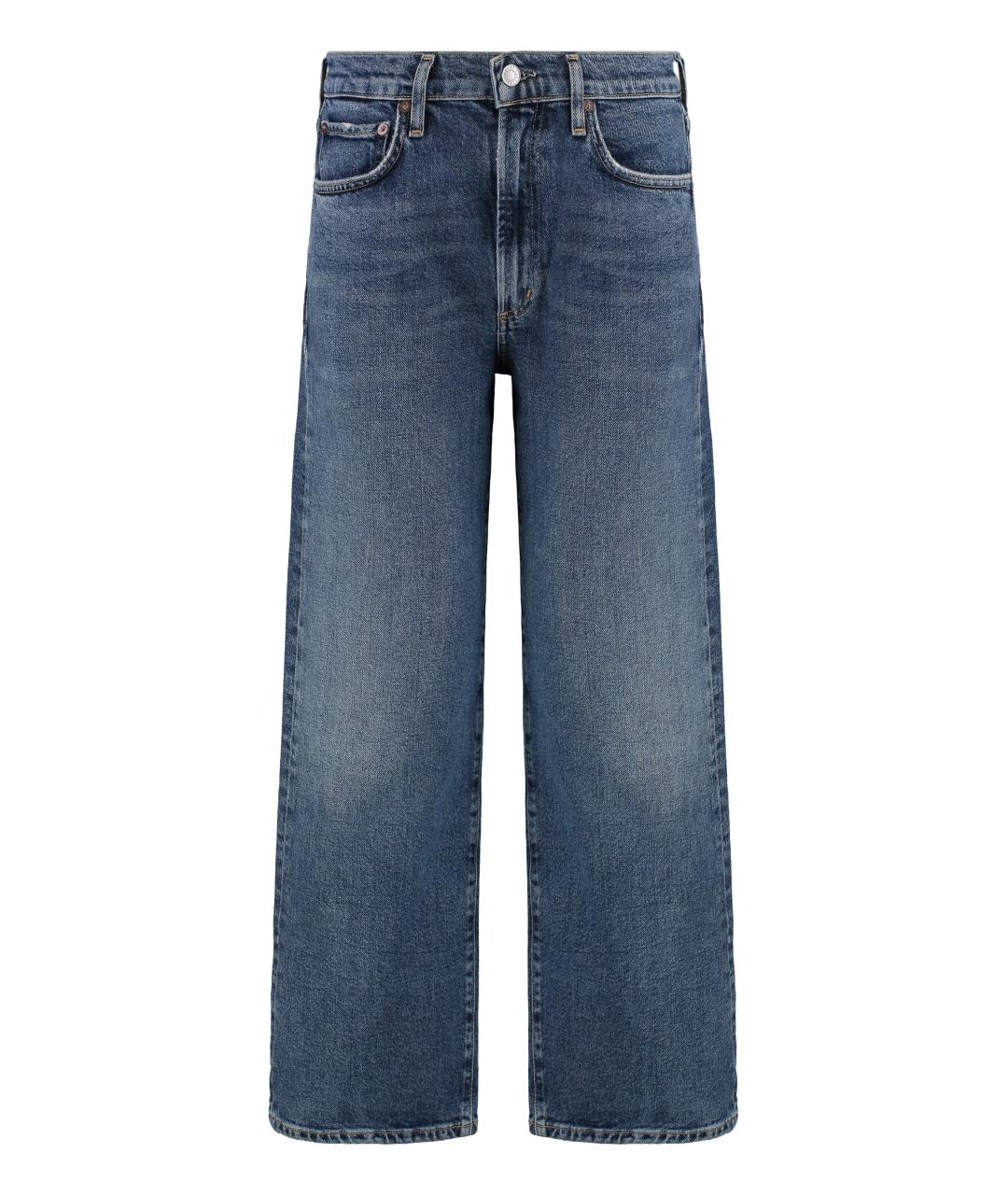 AGOLDE Синие хлопковые прямые джинсы, фото 1