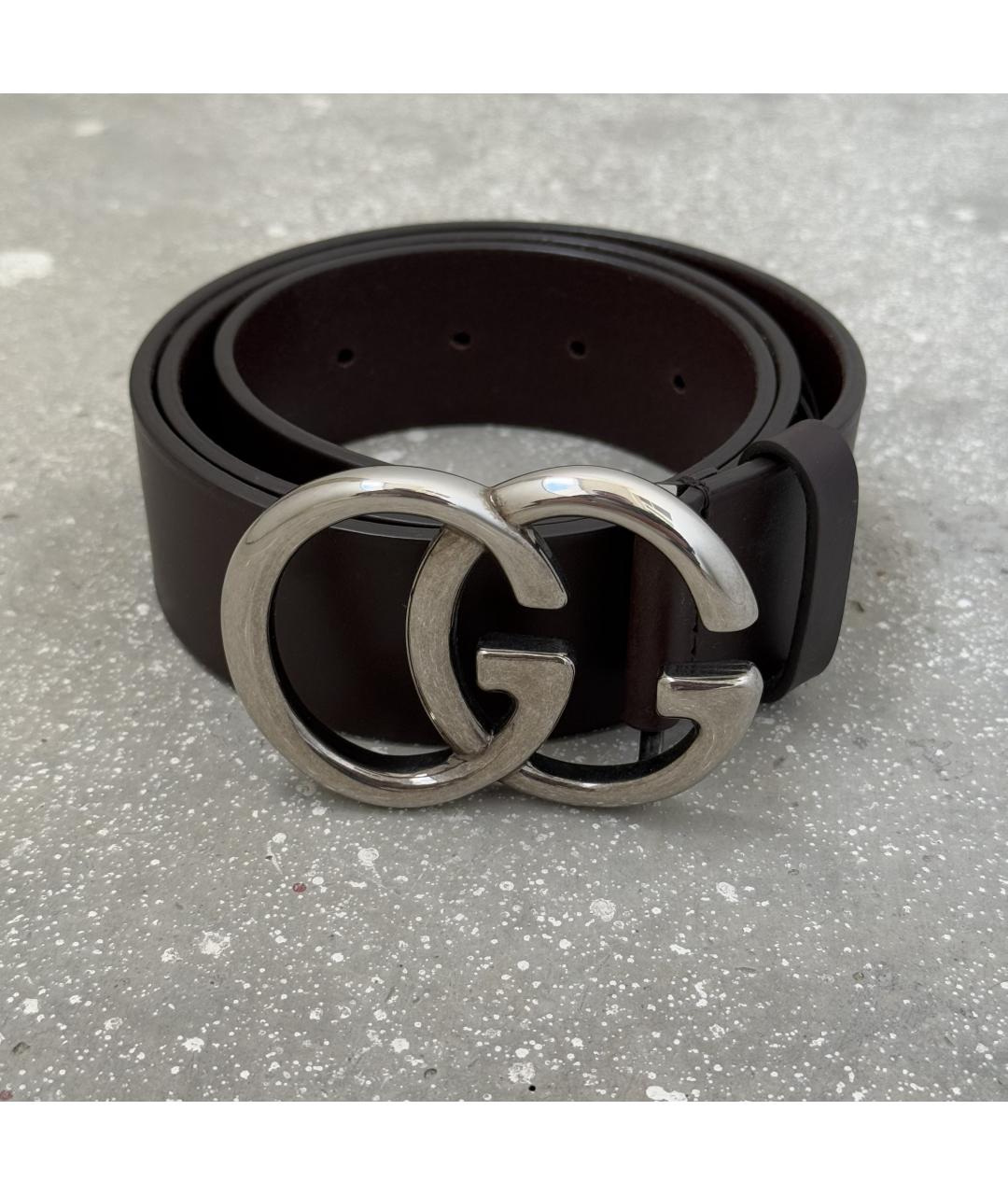 GUCCI Коричневый кожаный ремень, фото 6