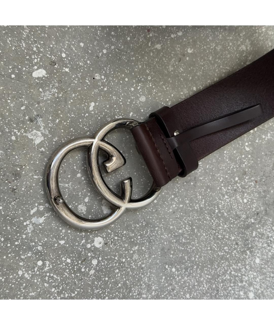 GUCCI Коричневый кожаный ремень, фото 2