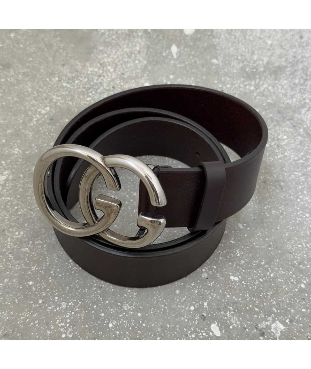 GUCCI Коричневый кожаный ремень, фото 4