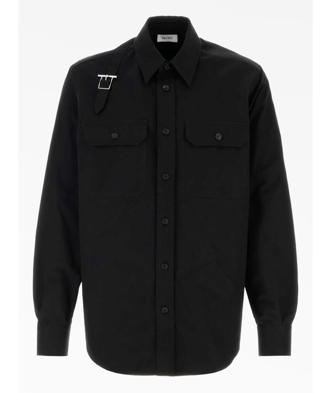 ALEXANDER MCQUEEN Черная хлопковая кэжуал рубашка, фото 1