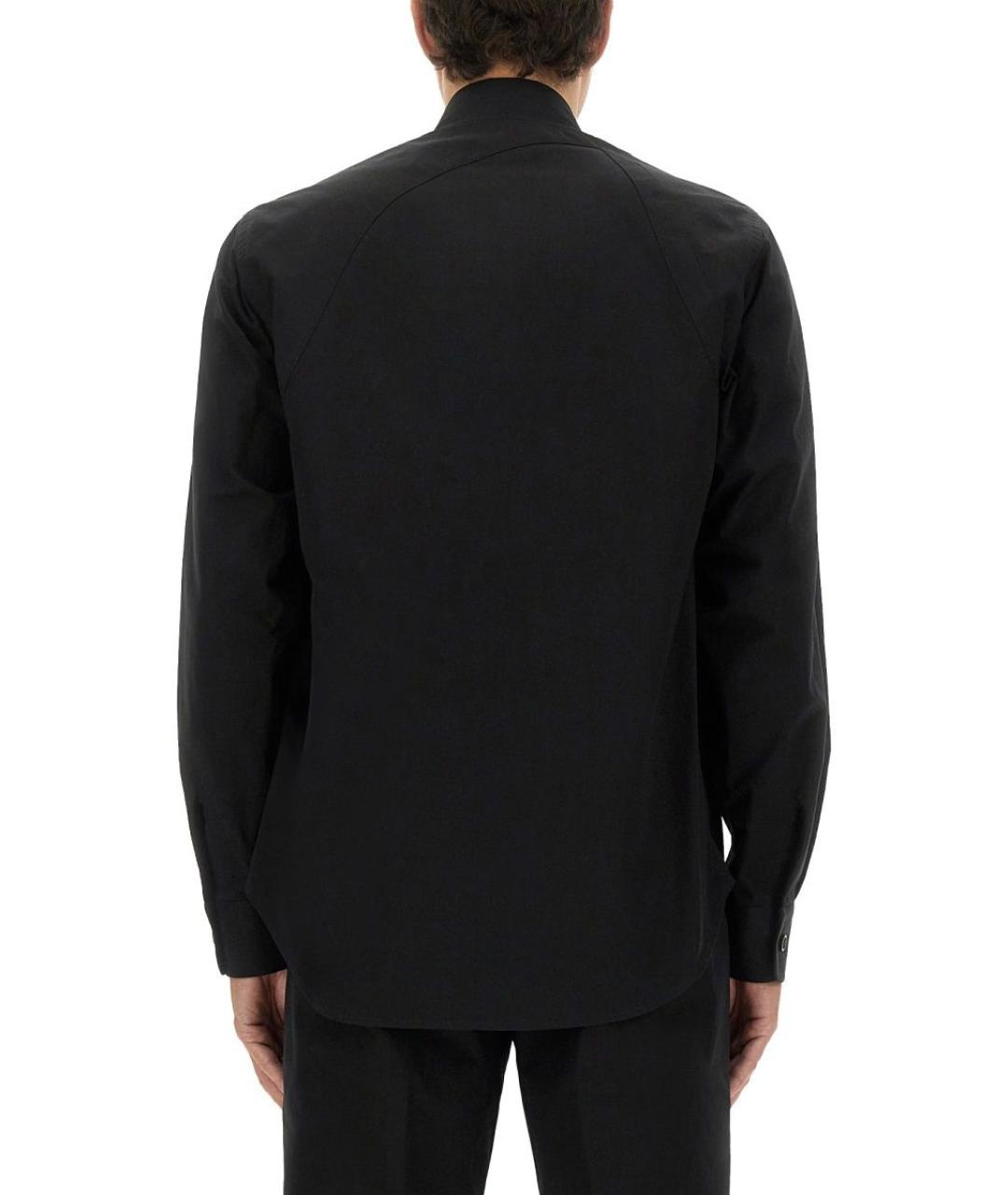 ALEXANDER MCQUEEN Черная хлопковая кэжуал рубашка, фото 4