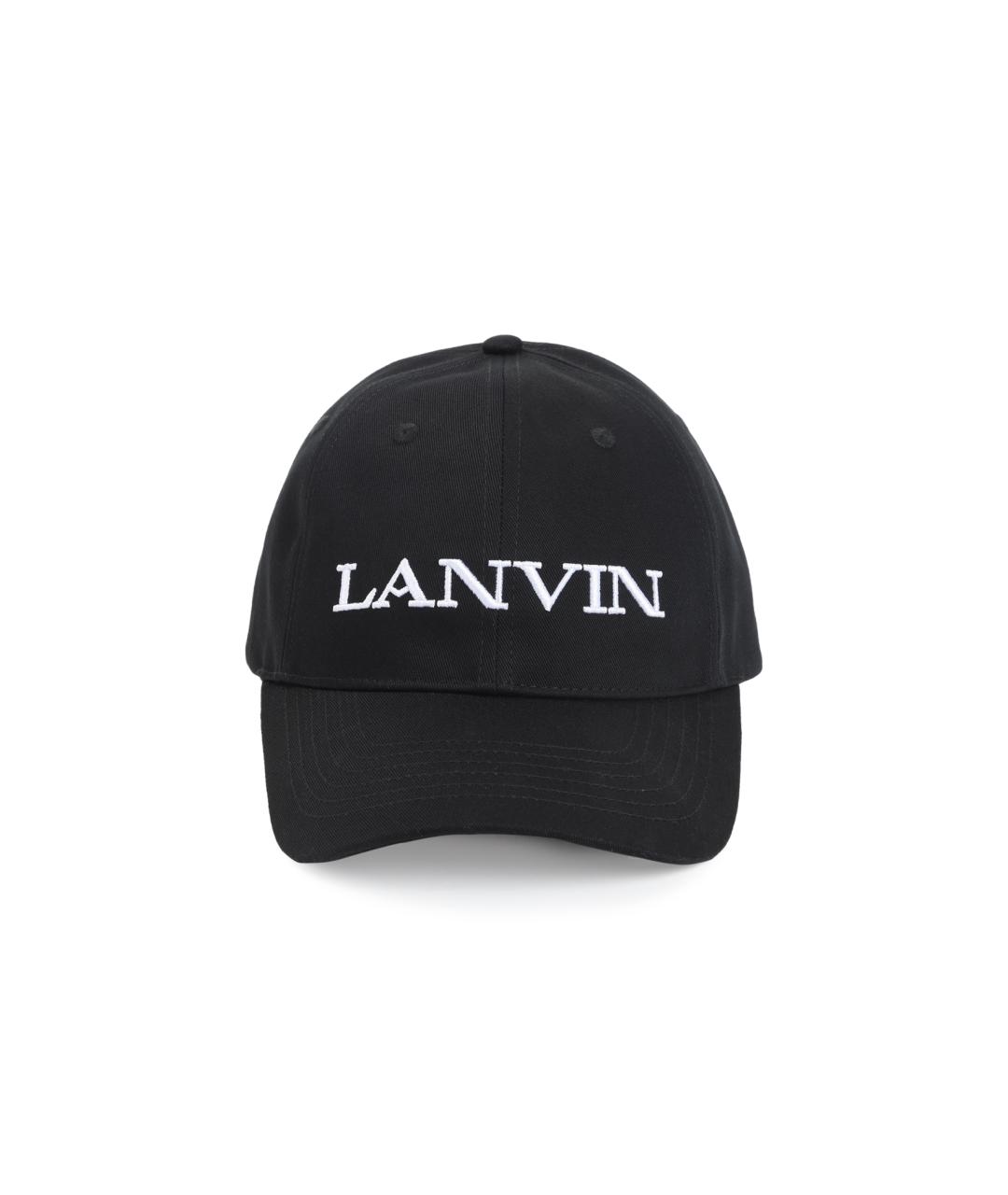 LANVIN Черная хлопковая кепка/бейсболка, фото 1