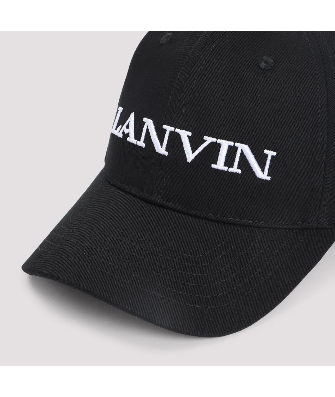 LANVIN Черная хлопковая кепка/бейсболка, фото 4