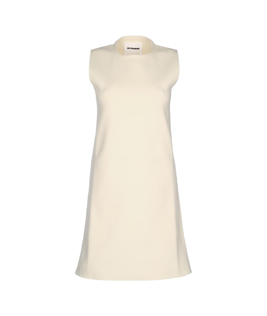JIL SANDER Бежевое полиэстеровое повседневное платье, фото 1