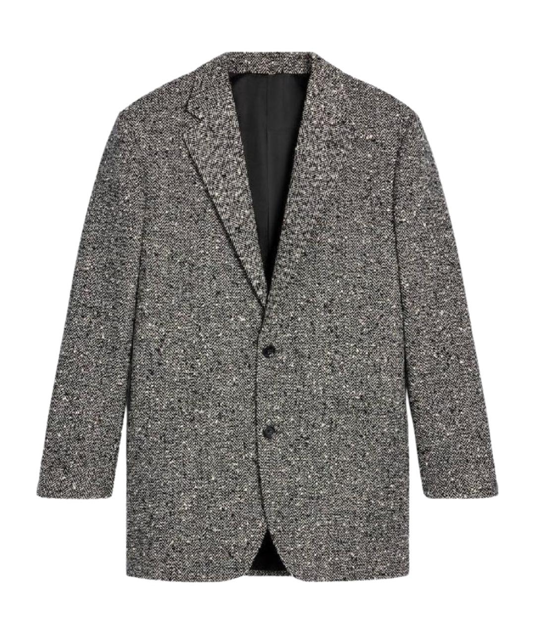 CELINE Серый твидовый жакет/пиджак, фото 1