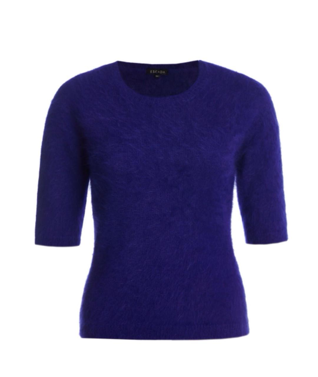 ESCADA Синий меховой джемпер / свитер, фото 1