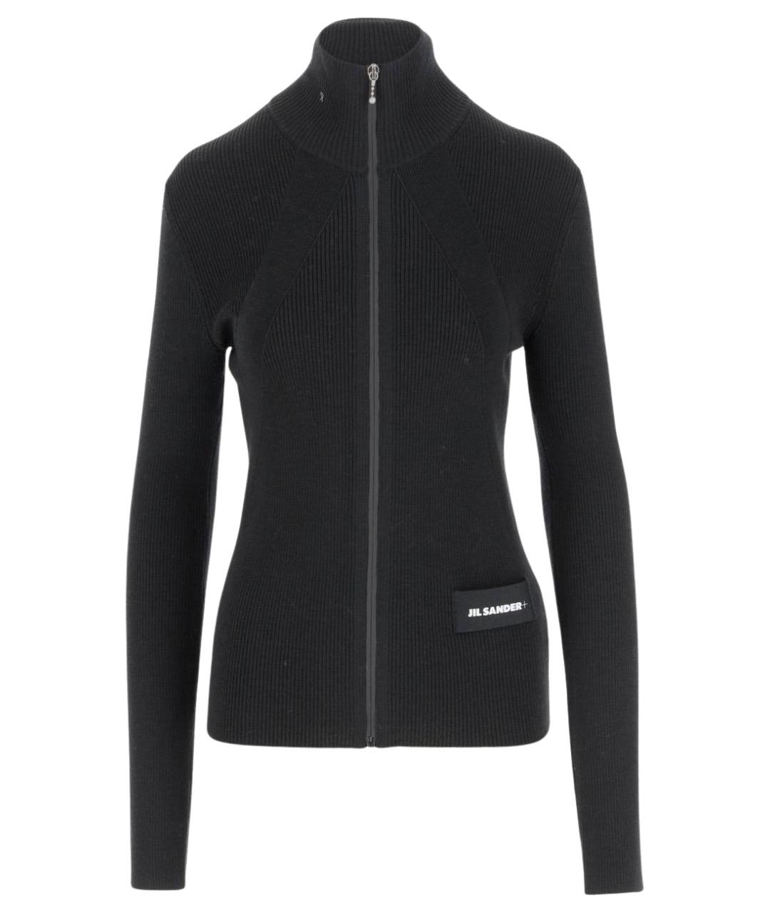 JIL SANDER Черный шерстяной кардиган, фото 1