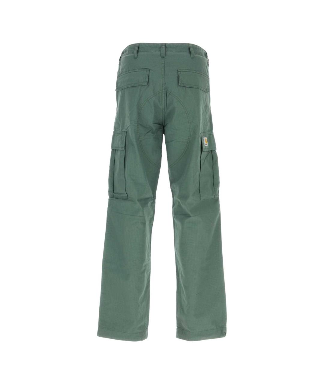 CARHARTT WIP Зеленые хлопковые повседневные брюки, фото 2