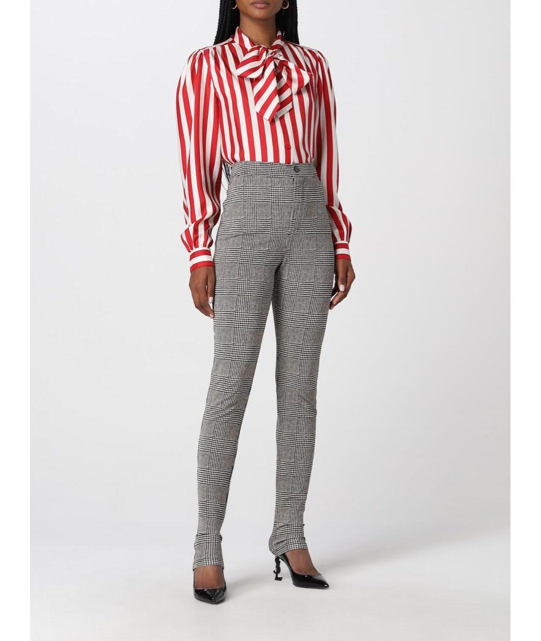 SAINT LAURENT Серые вискозные брюки узкие, фото 3