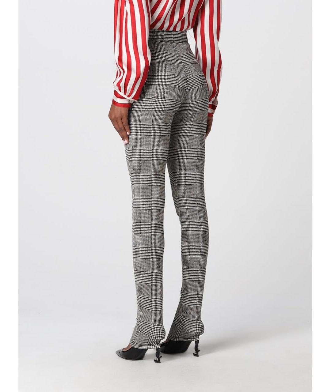 SAINT LAURENT Серые вискозные брюки узкие, фото 4