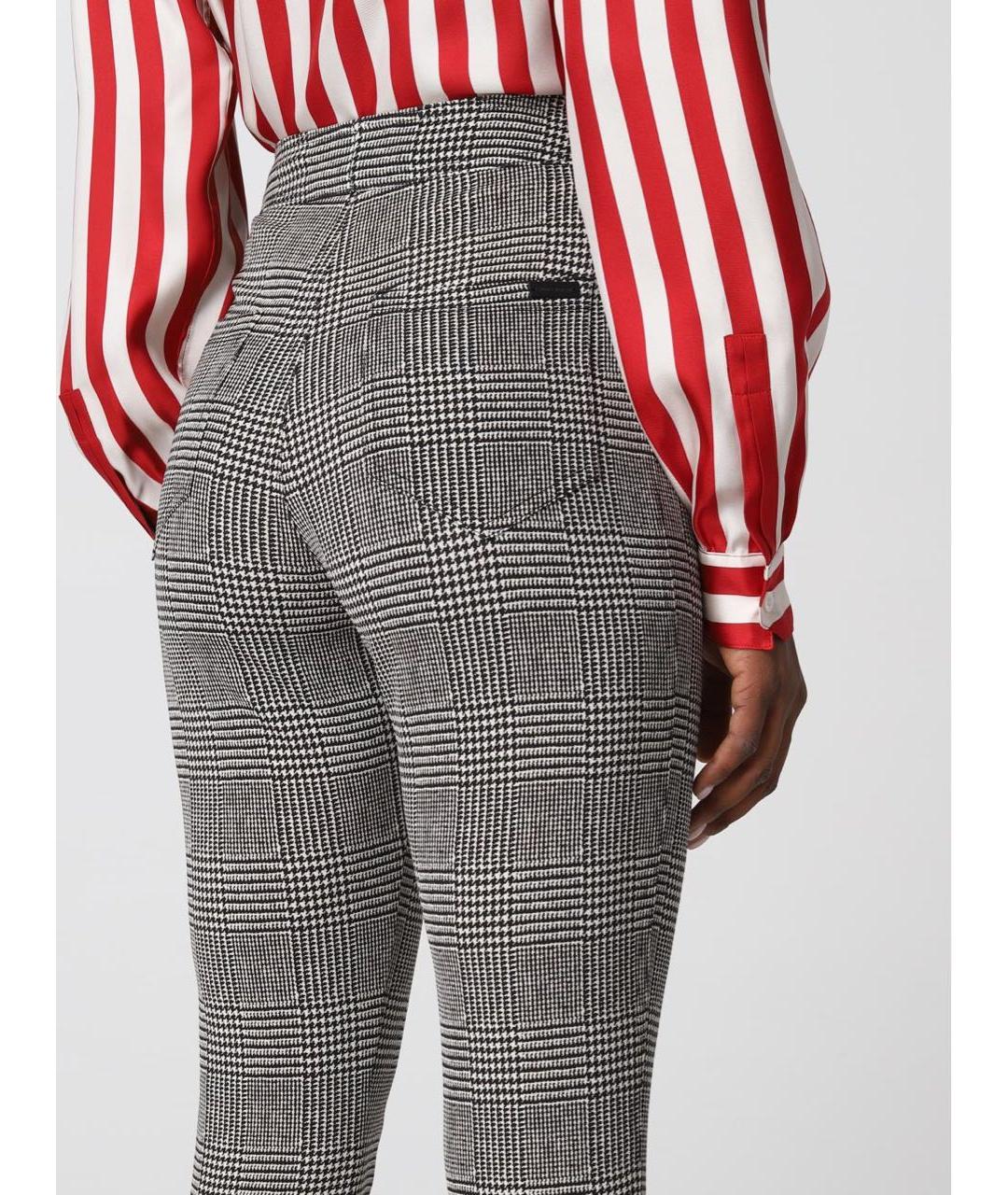 SAINT LAURENT Серые вискозные брюки узкие, фото 5