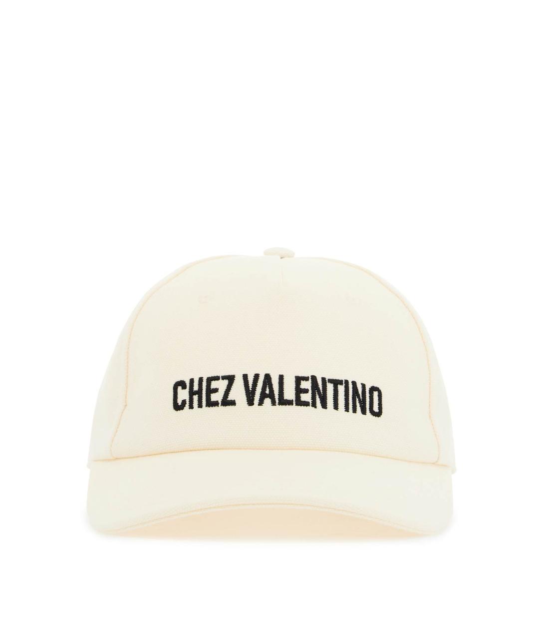 VALENTINO Бежевая хлопковая кепка, фото 1